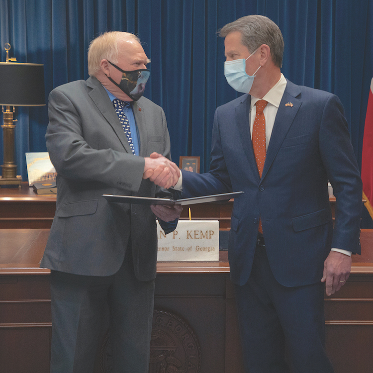 Gov. Kemp honors Long for service to Georgia ag